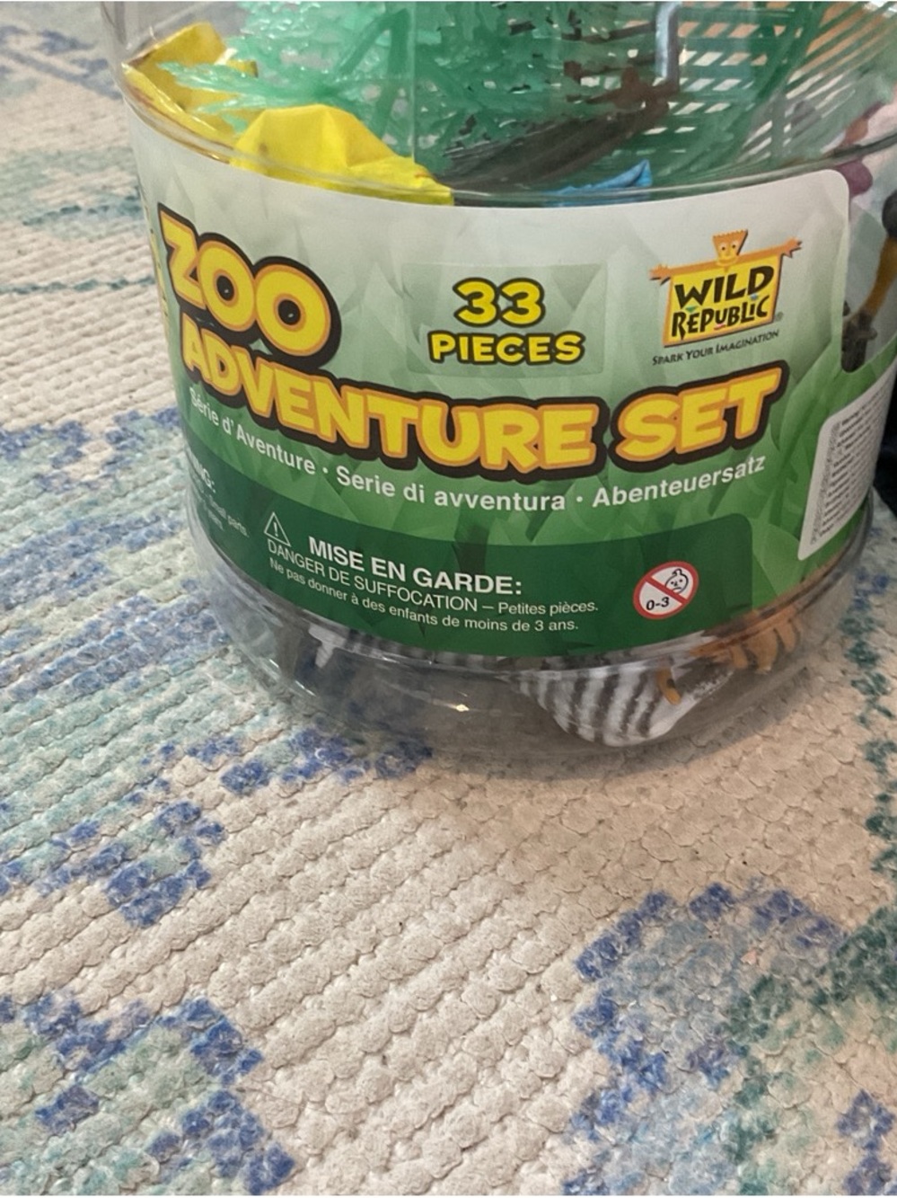 Wild Republic Zoo Adventure Set - Green Animal Playset (33 Pieces)
